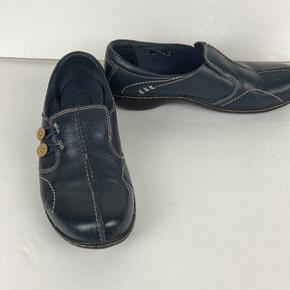 Clarks Blue Slip on Loafers Size 8.5 - Picture 8 of 12